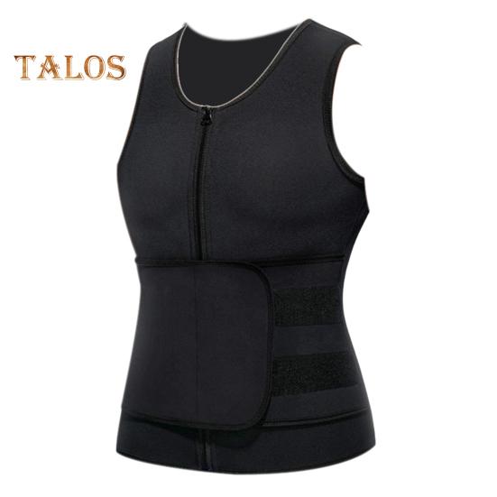 

Мужской костюм-сауна 2 в 1, тренировочная рубашка для живота, бандаж для пота, корректирующее белье с поддержкой осанки и поясом для облегчения боли в пояснице L