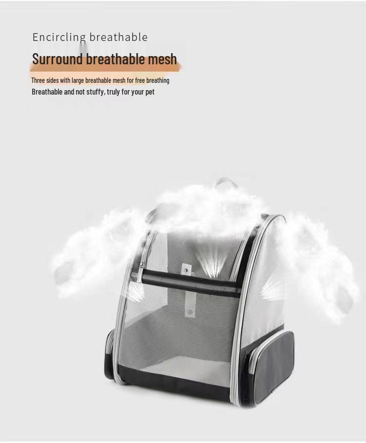 Summer Breathable Mesh Pet Backpack - Large Capacity Cat Carrier