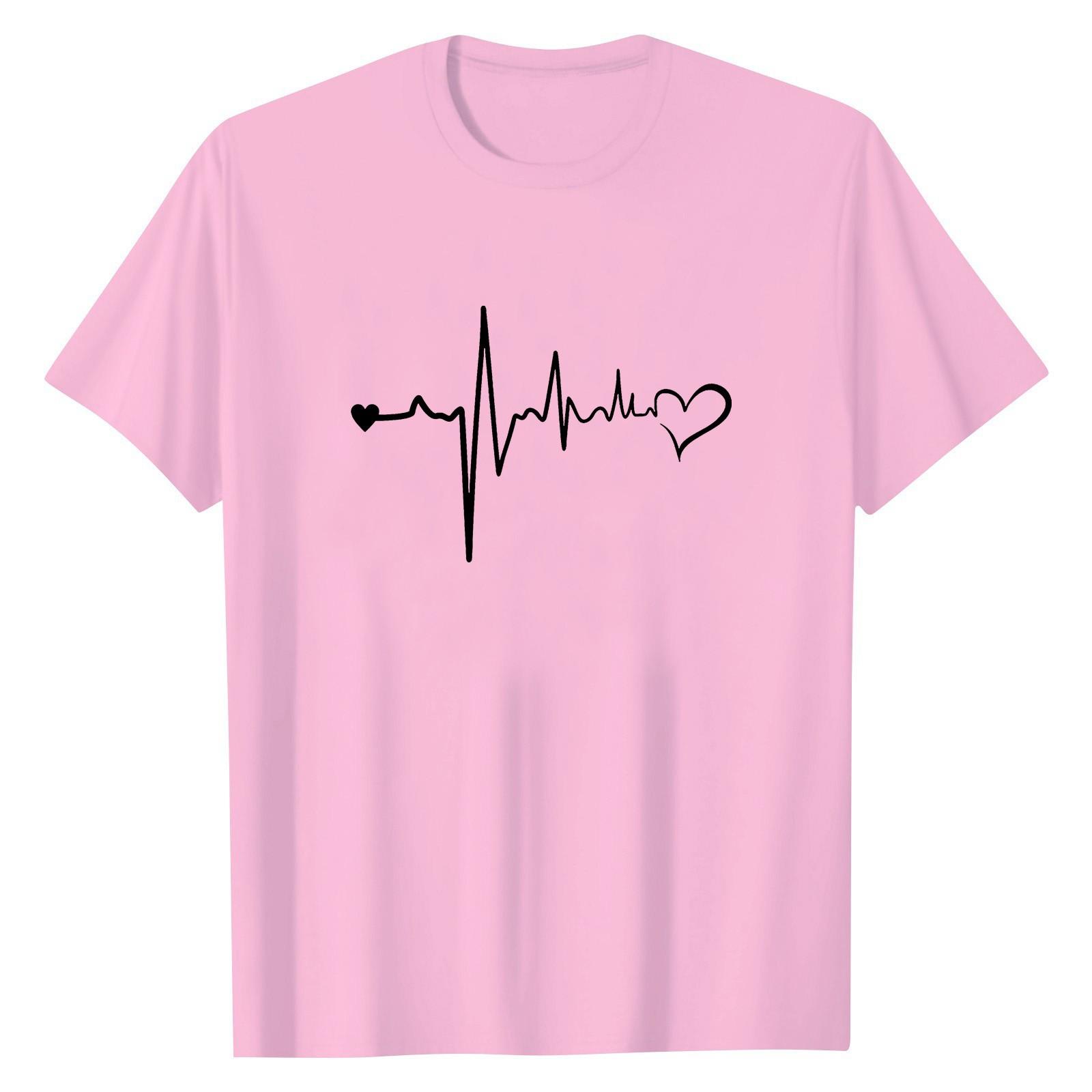 

Футболки с короткими рукавами для женщин, модные топы, легкие и мягкие повседневные летние наряды, одежда S розовый