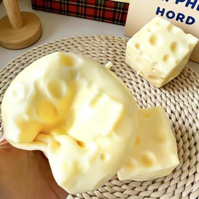 Moldable Squishy Cheese Cube Squeeze Toy Moldable Stress Ball Jumbo Cheese Non-Bounce Fidget Toy ASMR Sensory Anti-Stress Gift