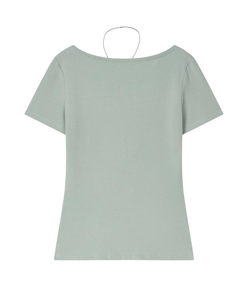ILLIO Green Croc Cross Necklace T-Shirt
