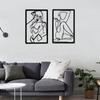 Creative Metal Abstract Female Art Drawing Abstract Decors Elegant Metal Wall Decors Add Artistic Touch to Room Office