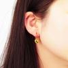 Exquisite Heart-Shaped 24K Gold-Plated Earrings - Korean Fashion Women's Jewelry