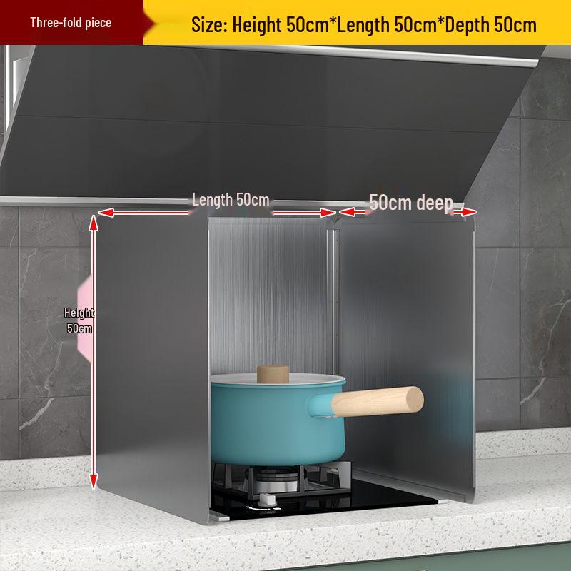 Stainless Steel Kitchen Stove Hood Baffle and Splatter Shield Enclosure