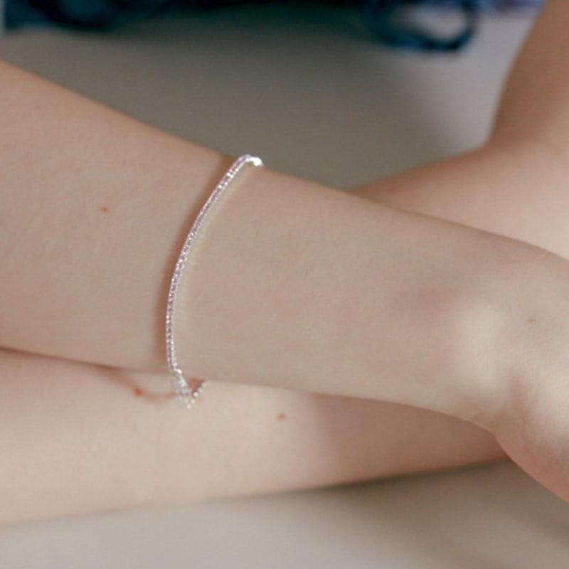 OVT-U [925 SILVER] Tennis Chain Bracelet