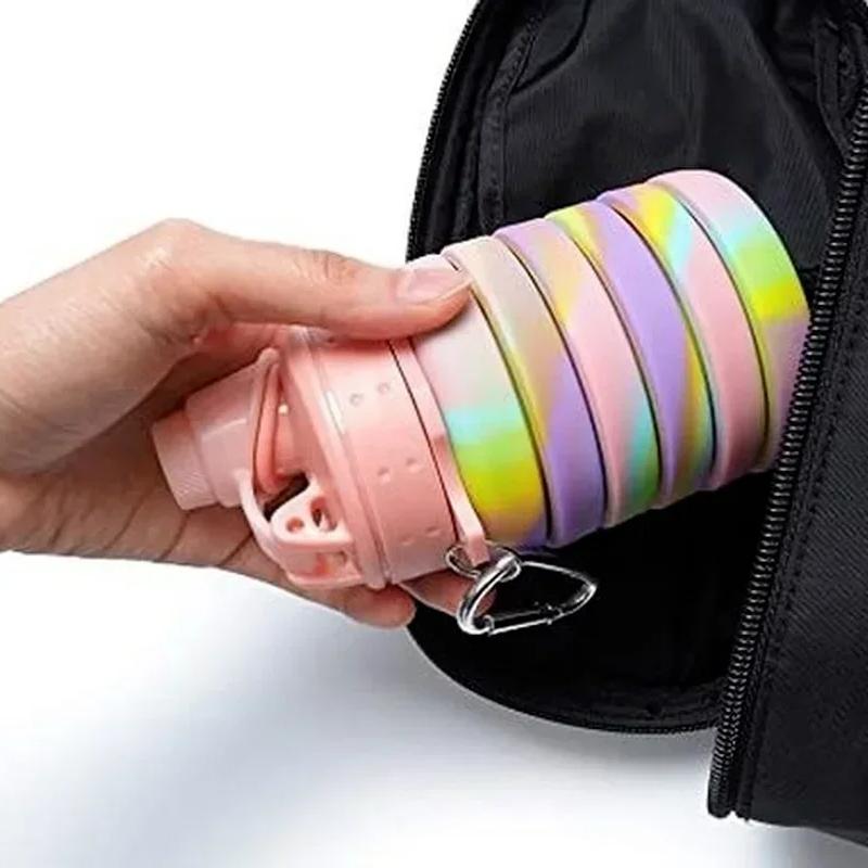 Skládací lahve na vodu na cestování, opakovaně použitelné skládací pro outdoor, posilovnu, kempování