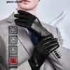 Pierre Cardin Men's Winter Genuine Leather Touchscreen Gloves