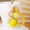 Llavero de Limón Creativo Forma de Fruta Decoración para Bolso Coche Colgante Pequeño Regalo