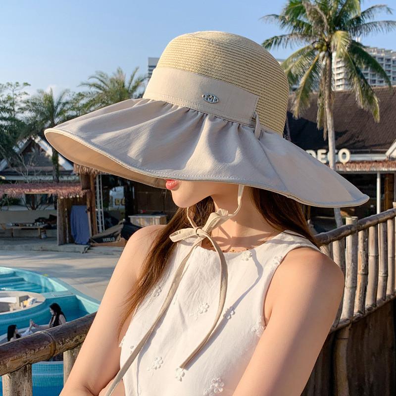 Grass Hat With Large Brim For Sun Protection And Breathability For Summer Vacation Use