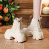 Fashion 8CM Chunky Platform Ankle Boots Women 2025 New Autumn Winter Motorcycle Boots Woman Thick Bottom Non Slip Leather Combat Boots