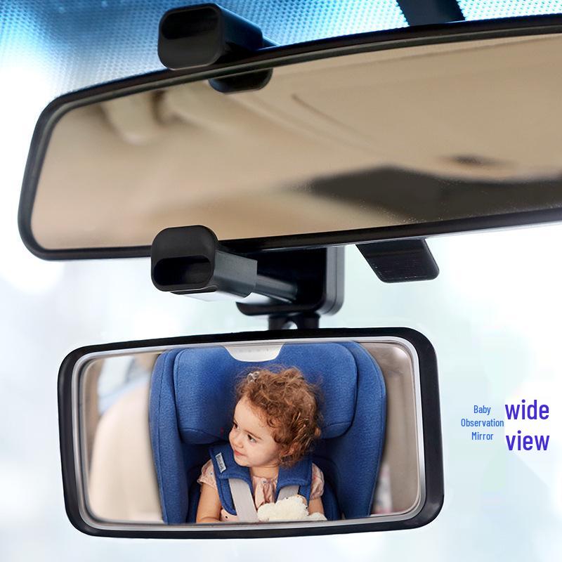 Car Interior Baby Observation Rearview Mirror - Wide Field of View Add-on