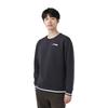 Li Ning Simple Logo Comfortable Pullover Casual Long Sleeve Knit Sweater Men sweater Black AMBU295-1