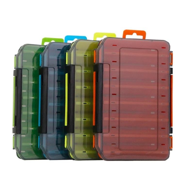 Two Sided Waterproof Fishing Box Transparent Practical Compartments Travel Storage Solution For Hook Lures And Tools
