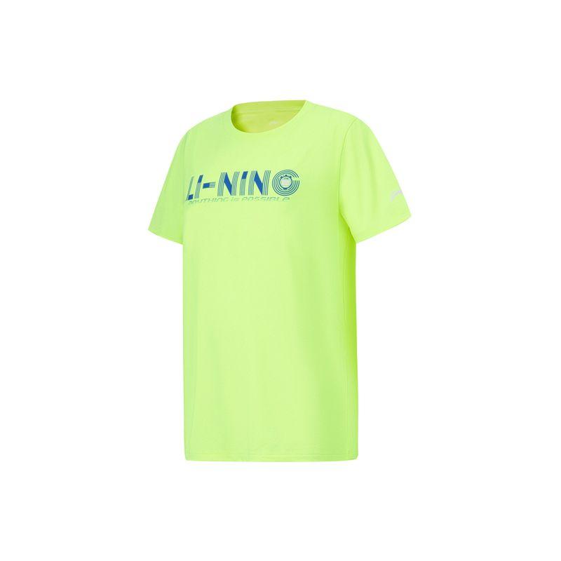 

Li Ning Kids Short-Sleeved Sportswear Summer Wear Quick Drying Clothes Fluorescent Yellow Green -10 120