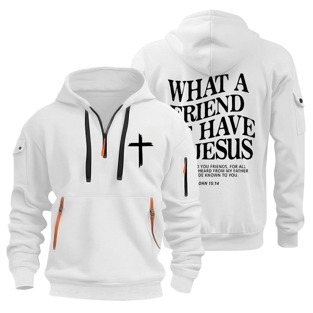 Herren einfarbiger Half-Zip Hoodie Herren Sport Übergröße Freizeit Sweatshirt