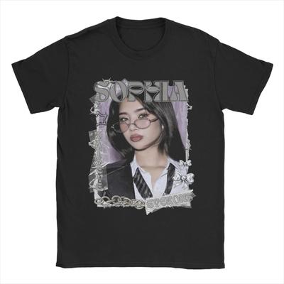 KATSEYE Sophia Kpop Y2K Group Men T Shirts  Leisure Tees Short Sleeve Round Neck T-Shirt Pure Cotton Plus Size Clothes