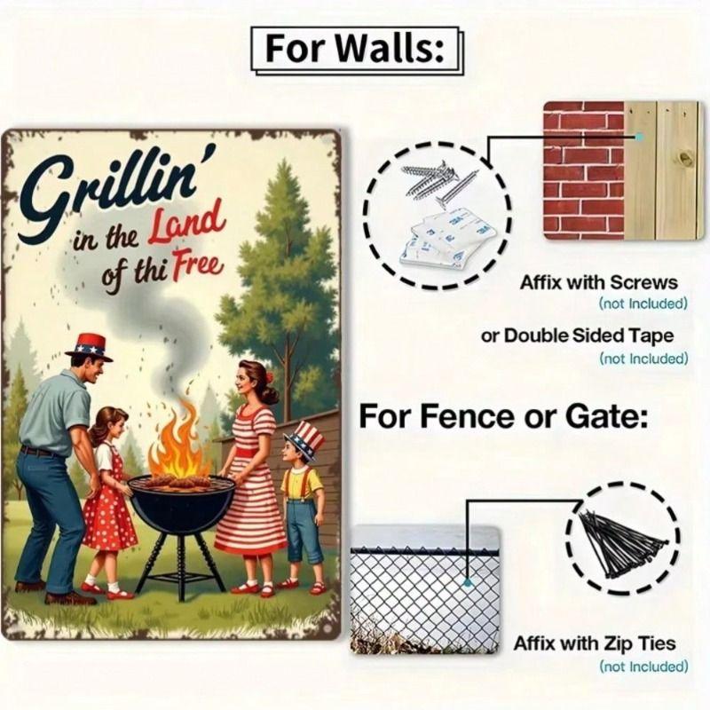 Decorative Metal Wall Sign 20x30cm Tin Sign Vintage Art