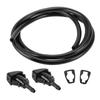 INFINAUTO Front Windshield Washer Nozzle 2 Gaskets 1.2 Meter Fluid Hose Fits Subaru Impreza 2008-2014 Black