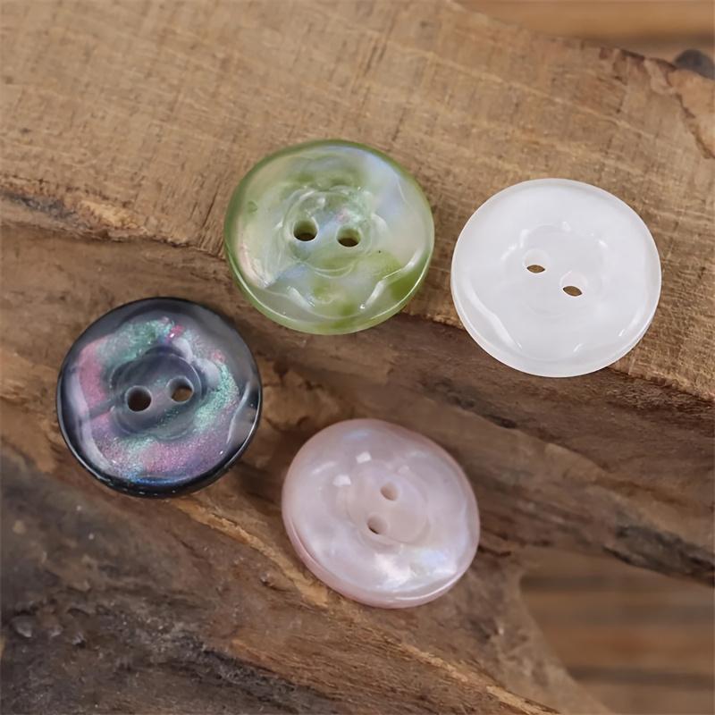 10 STÜCKE Schimmernde Kinderstrickbluse mit muschelartigen Knöpfen Rund Floral 11,5MM/15MM