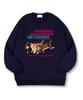 TI.GLAKE Friend Cat Oversized Double-Sided Sweatshirt Navy