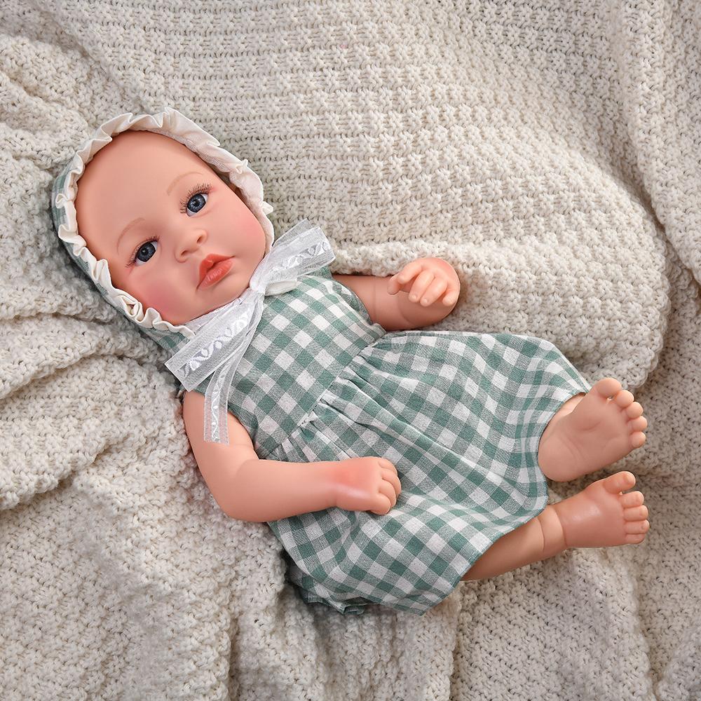 17.72inch Reborn Dolls Cloth Body Lovely Soft Dolls 45cm Realistic Dolls No Hair Adorable Reborn Toys For Adults Birthday Gifts