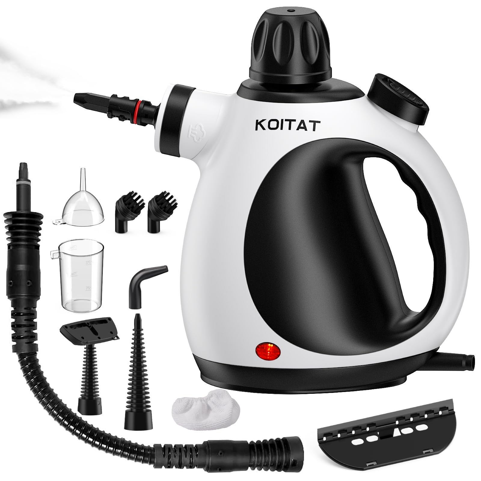 

Паровая машина KOITAT с паром под давлением и аксессуарами. Многоцелевой портативный паровой очиститель для мебели. Безопасная очистка. Полностью натуральный паровой очиститель для