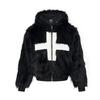 Magic Bear Winter Faux Fur Padded Hooded Jacket Teen Loose Fit Casual Coat