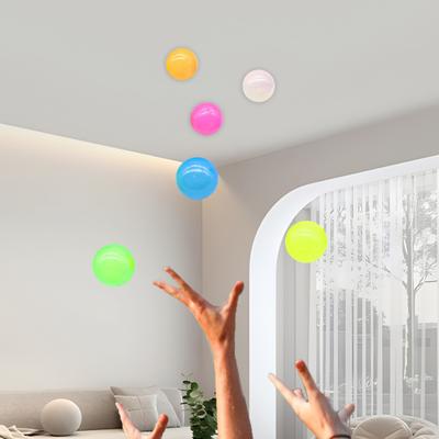 4/8/6/12 Stück Leuchtender Klebriger Ball Leuchtet im Dunkeln Wand Decke Klebriger Ball TPR Angstabbau Stressball Fidget Spielzeug Kinder Jugendliche Erwachsene Strumpffüller