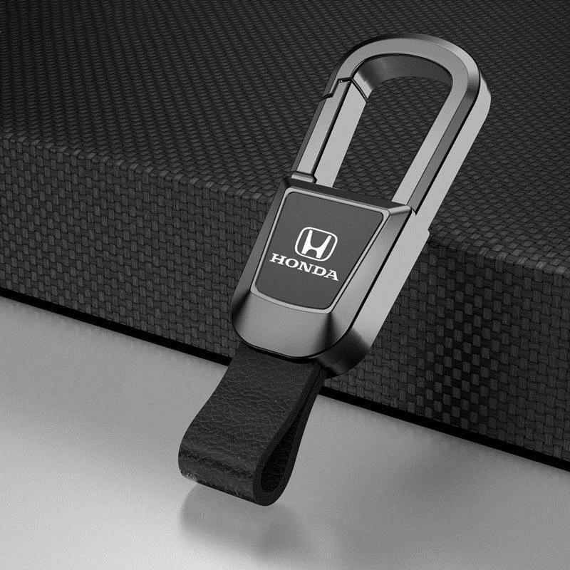 New Metal Car Keychain Key Ring Anti-Loss Keyring Pendants For Honda Civic Accord Fit City Vezel CR-V Odyssey Pilot Jazz Insight SV0