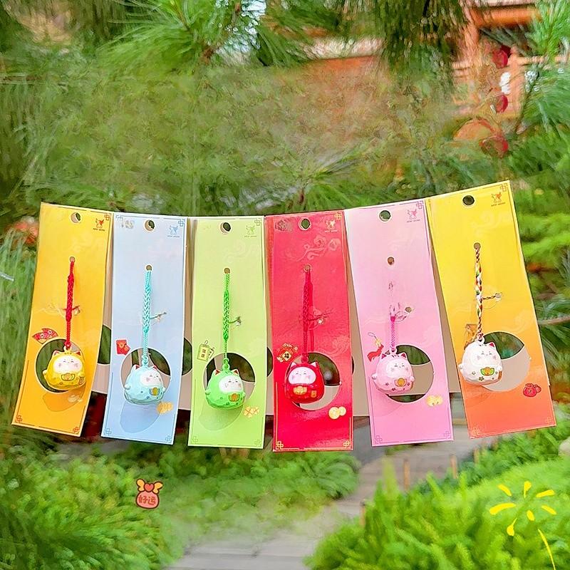 Lucky Copper Jinnew Cat Water Sound Bell Keychain For Health Wealth And Luck