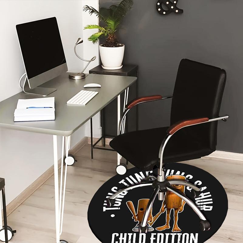 1pc Tung Tung Saur Child Edition Certified Brainrot Round Carpet, Made of Polyester,Perfect for Decorating Office Chairs, Living Rooms Fplt613