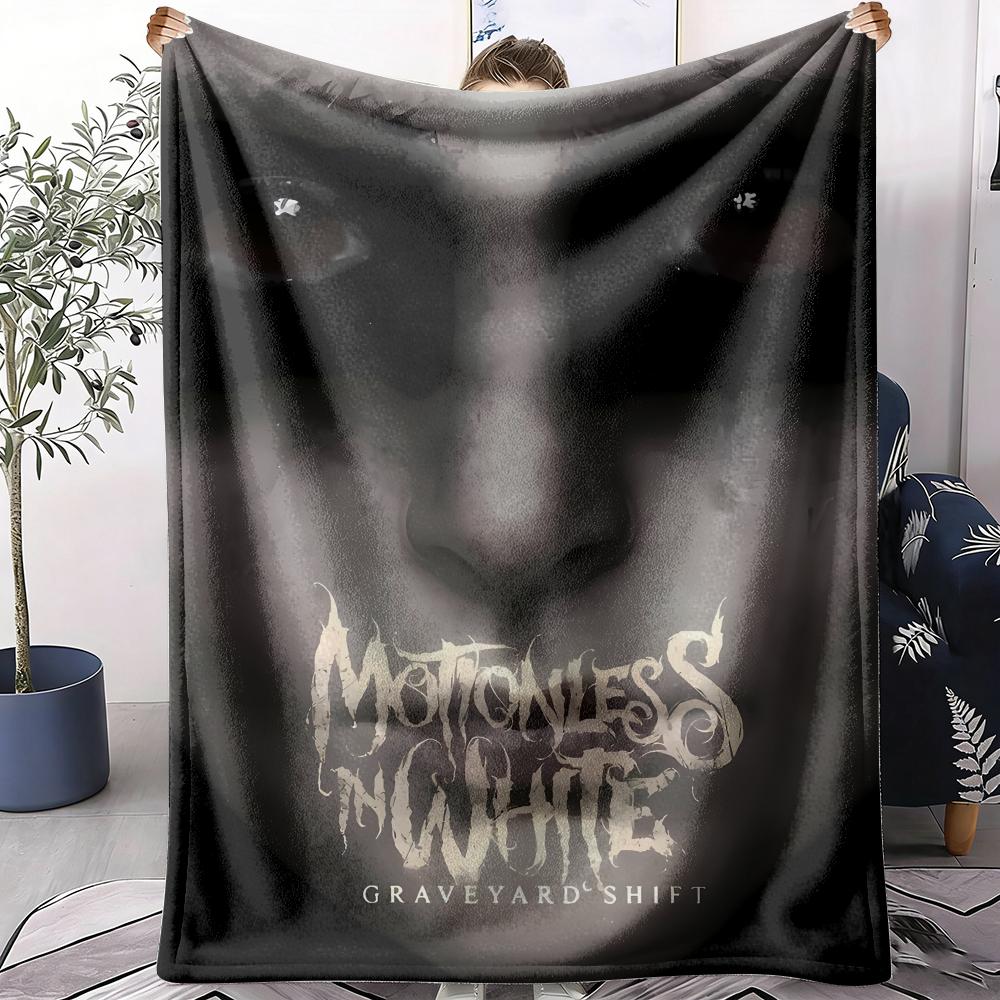 

M-Motionless in W-White Throw Soft Flannel Throw Blanket Lightweight Cooling Summer AC Nap Blanket for Sofa Bed Couch Travel 75cmx90cm