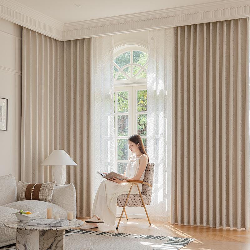 High-Precision Blackout Jacquard Curtains - Rose Story Design for Living Room, Bedroom, Study, Balcony