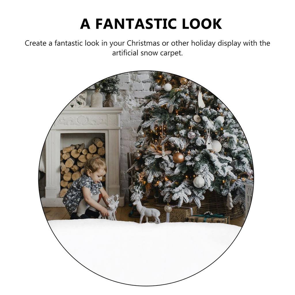 Xmas Scene Decoration Prop Christmas Blanket Artificial Snow Cotton Floor Props