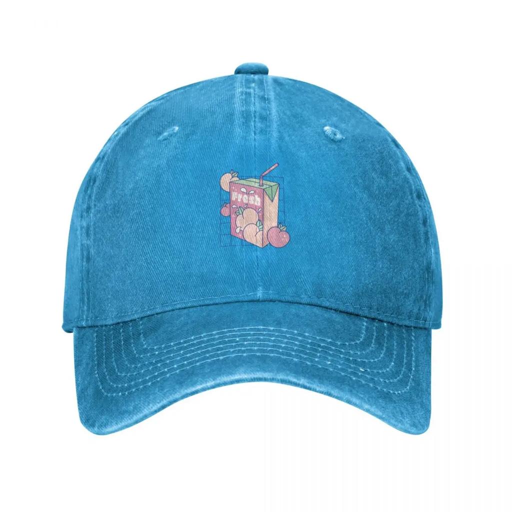Peach juice box Baseball Cap Hat Unisex For The Sun sun hat Trucker Cap Golf Hat Unisex Sun Hats For Women Unisexs