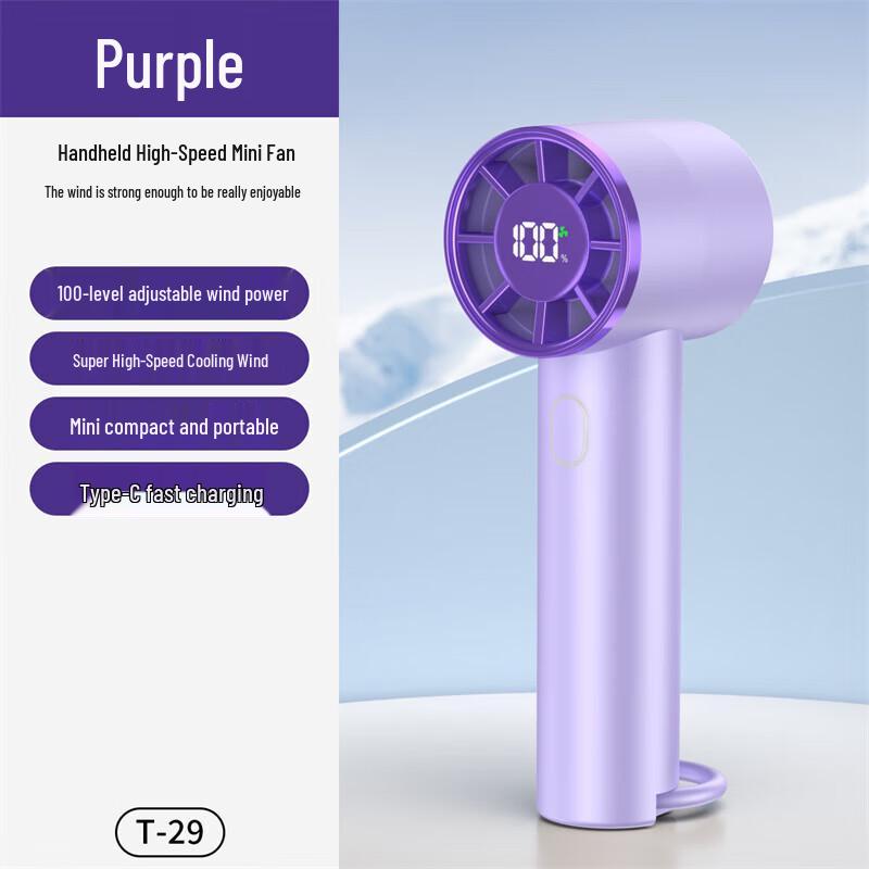 High-Speed Handheld Digital Display Portable Turbo Fan