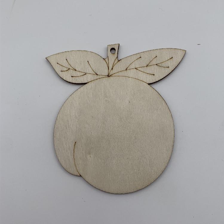 Creative Cartoon Wood Slice Pendant with Hemp Rope for DIY Christmas Tree Decoration Crafts