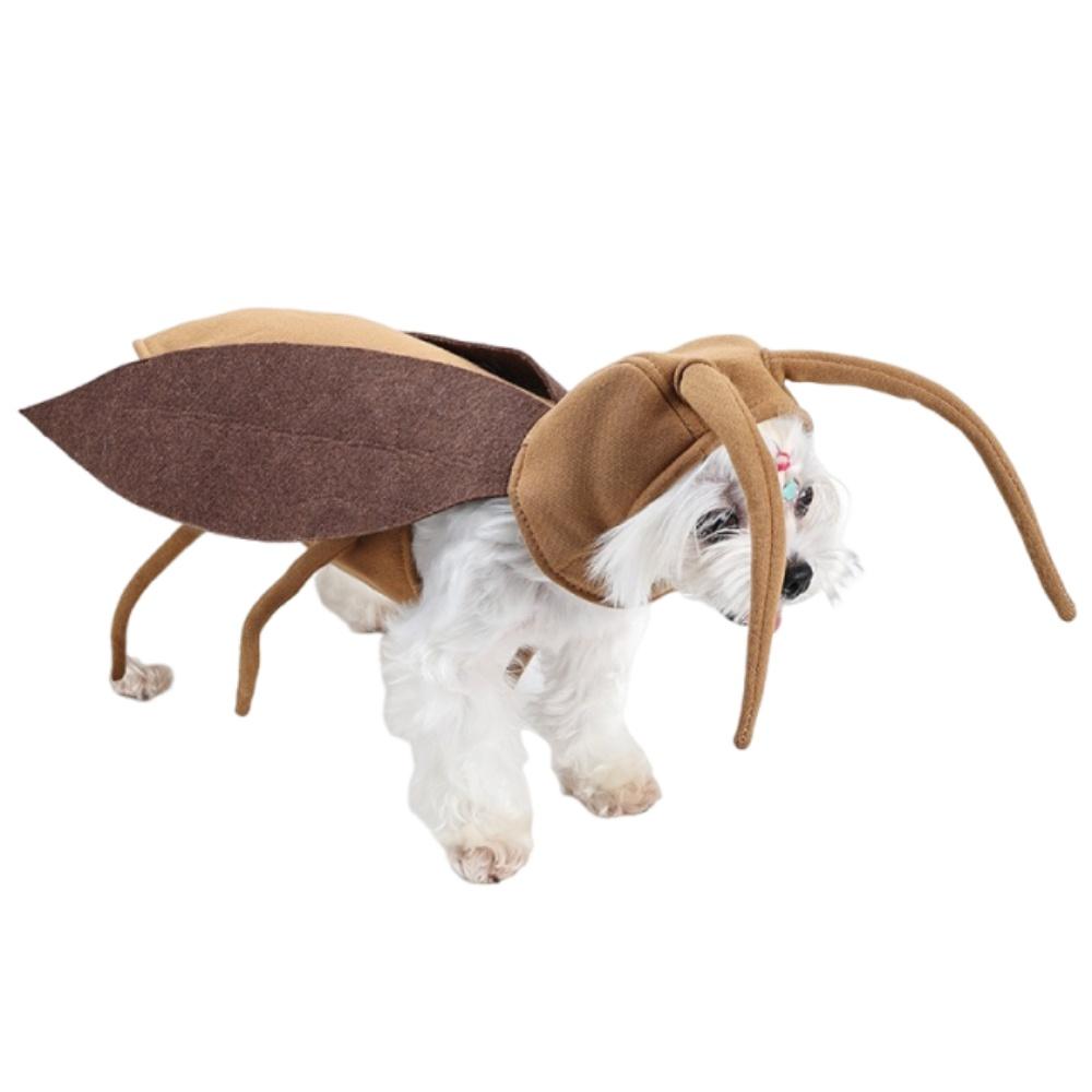 Cute Pet Transformation Costume Funny Halloween Cockroach Costume Dogs Cats Dress Up Clothing For Outdoor Party