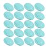 20 ks Přírodních oválných plochých kabošonů 18x13mm Vejcovité tyrkysové pro výrobu šperků a korálků