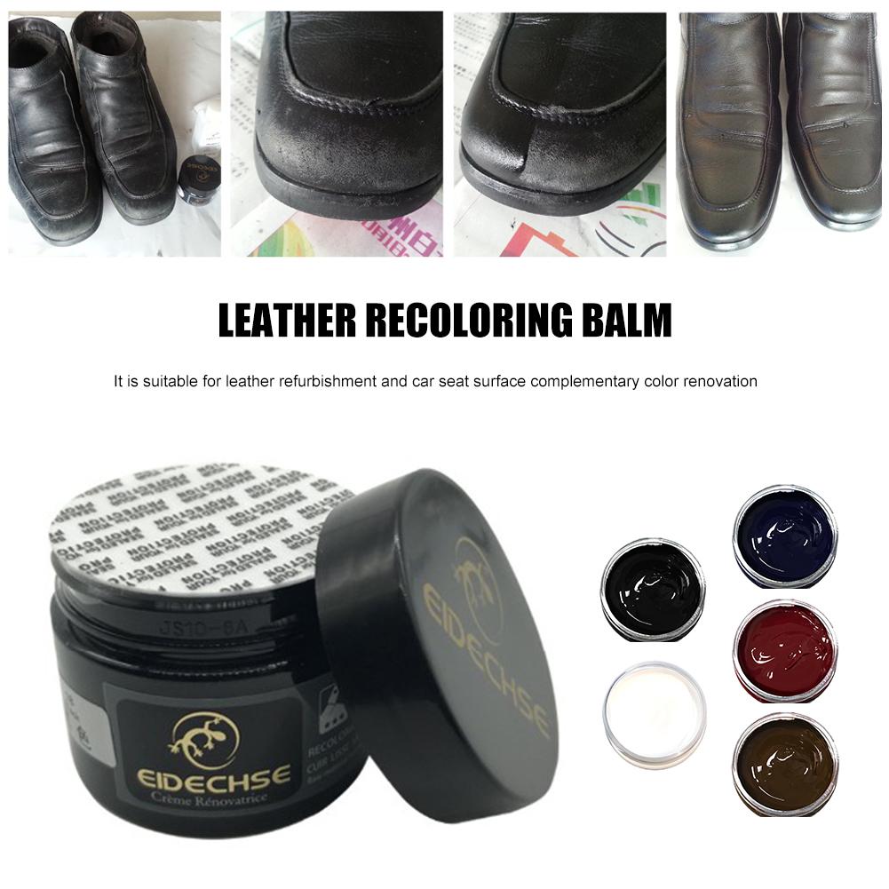 Balsamo Ricolorante per Pelle Rinnova Ripara Colore per Pelle Sbiadita Graffiata per Divani Sedili Auto Abbigliamento Borse 1.7 Oz