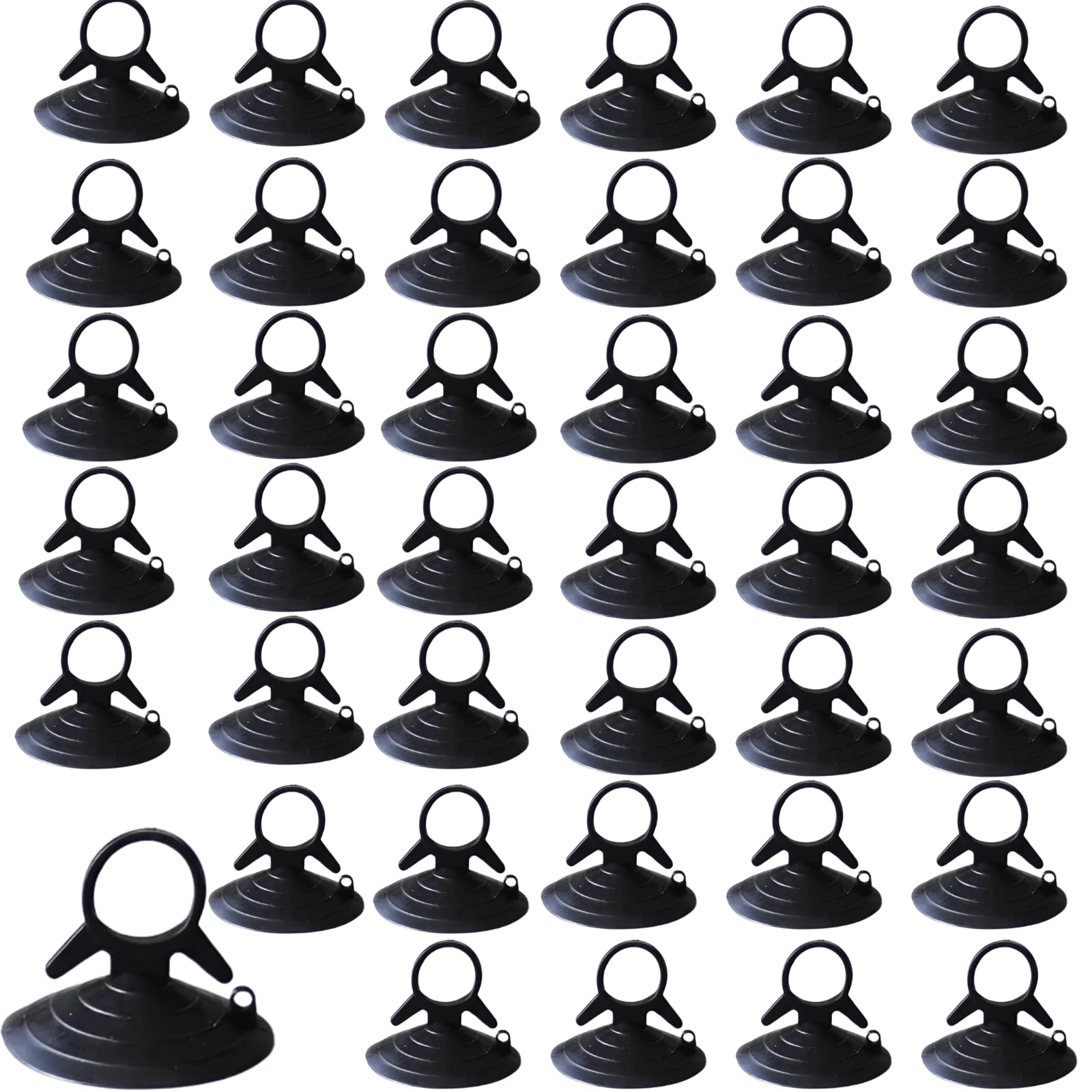 

DIZLAS 40 шт. Присоска-крючок для солнцезащитной шторки на присоске с сильным всасыванием, замена зажима для крепления автомобильного стекла (черный) чёрный