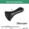 Black Self-Locking Nylon Cable Tie with Strong Anti-Theft Buckle