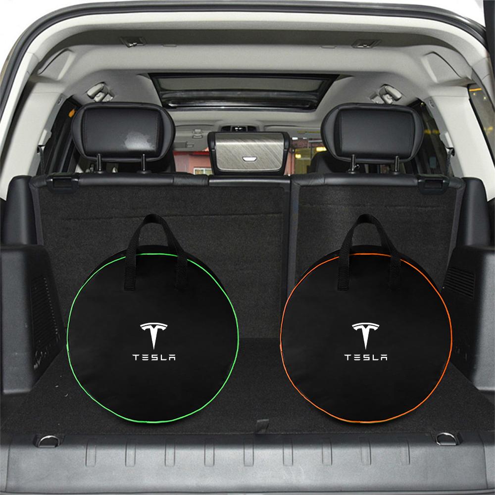 Car Charging Cable Storage Box Charger Cables Carry Bag Organizer Bags For Tesla Model 3 Model S Model X Model Y Roadster SpaceX