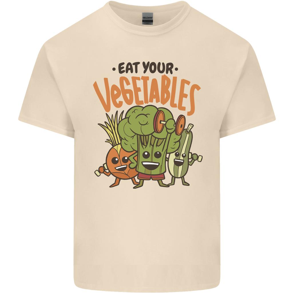 Eat Your Vegetables Funny Vegan Vegetarian Unisexs Light Cotton TShirt