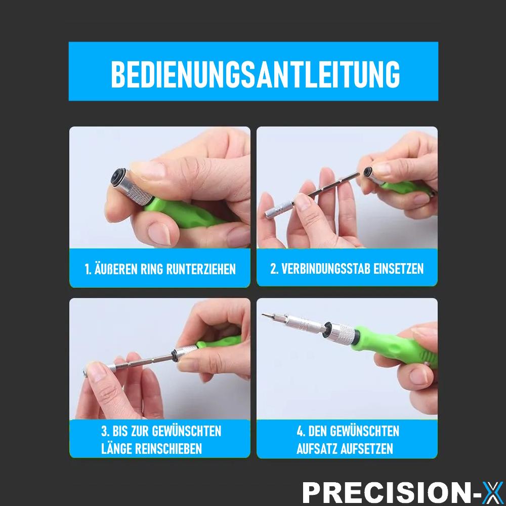PRECISION-X Schraubendreher Magnetisch Präzisionsschraubenzieher Werkzeug Bit
