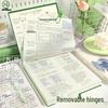 Retro Square Grid Flip-Open Loose-Leaf Student Notepad