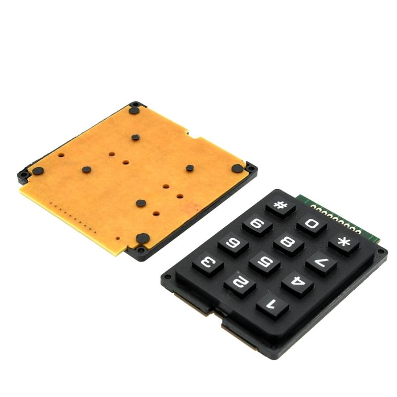 3*4 4*4 Matriční spínač Klávesnice Pole kláves Modul ABS plastové klávesy 4x4 3x4 12 16 kláves Tlačítko Membránový spínač DIY sada pro