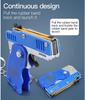 Rubber Band Toy Mini Metal Folding Rubber Launcher Toy Keychain Shooting Game Outdoor Activities