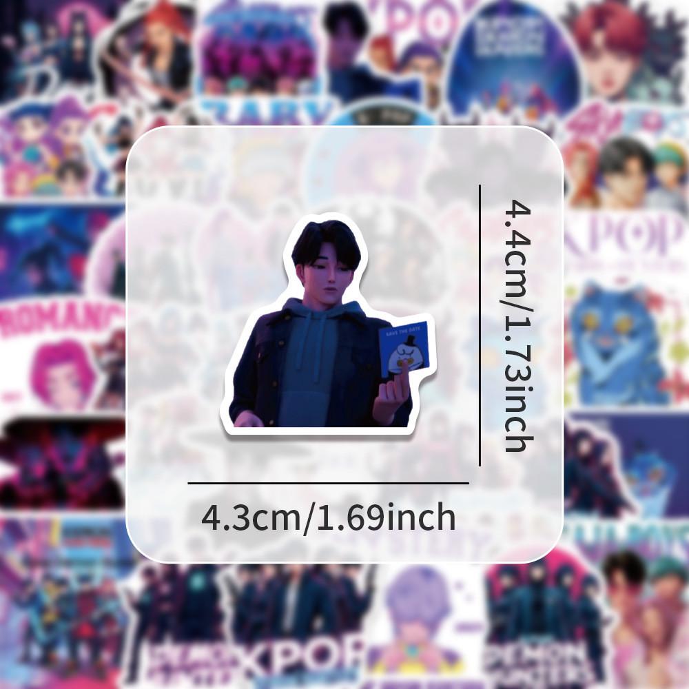 50 Pieces K-Pop Witch Hunter Group Cartoon Stickers - Creative DIY Decorative Decals for Computer Desktops & Tablets