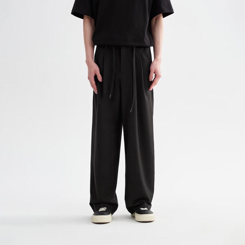 CHINISM Men s Cooling Straight-Leg Casual Pants 2XL чёрный